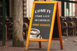 How to use A-frame signs at events
